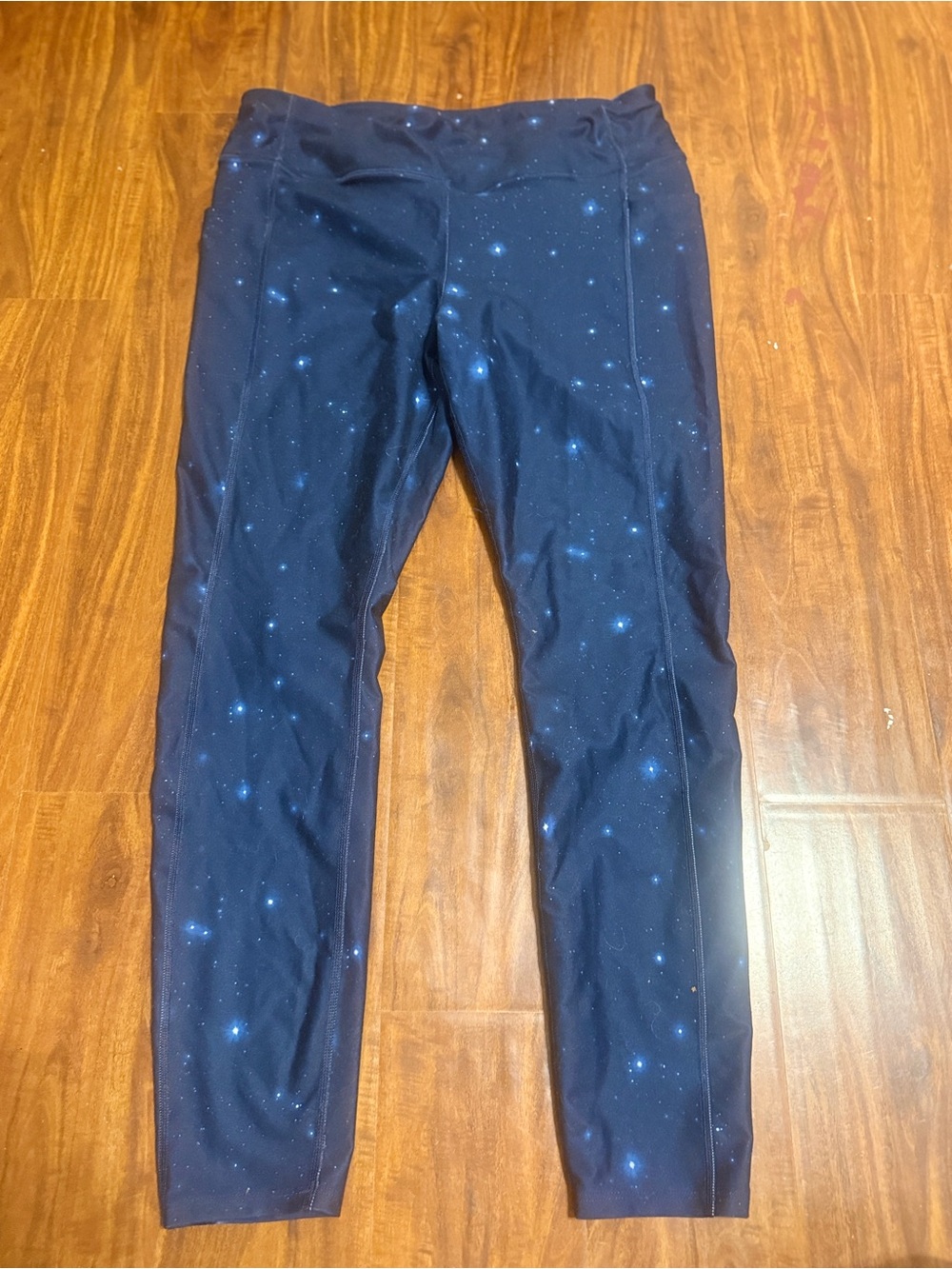 Galaxy Print Leggings - Navy Star Pattern
